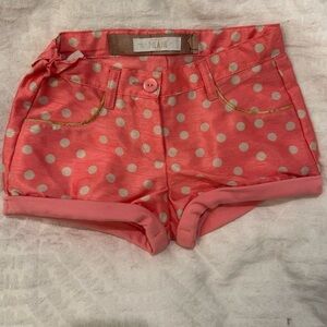 Alviero Martini 1a Classe junior Girls Shorts coral white polka dots